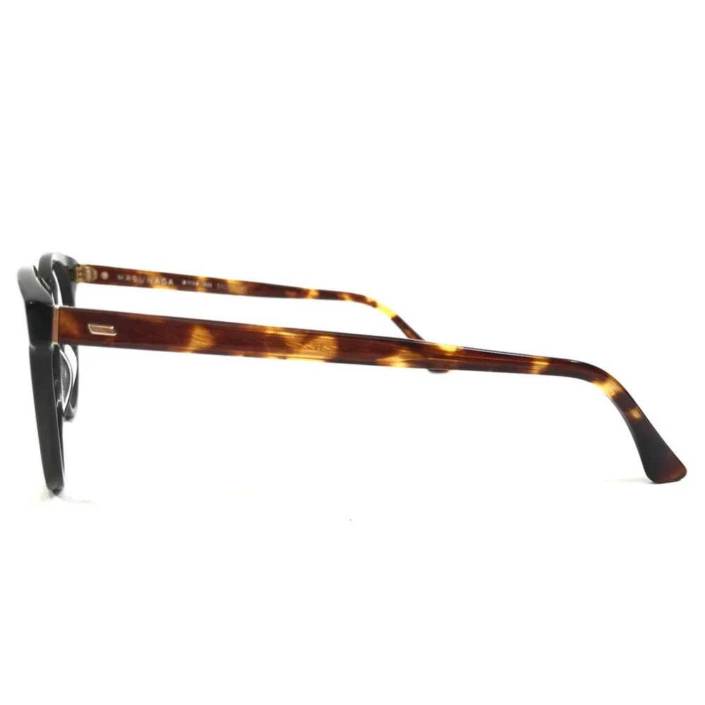 Masunaga Eyeglasses Frames 104 #39 Black Demi Shiny Black Tortoise 53-17-145